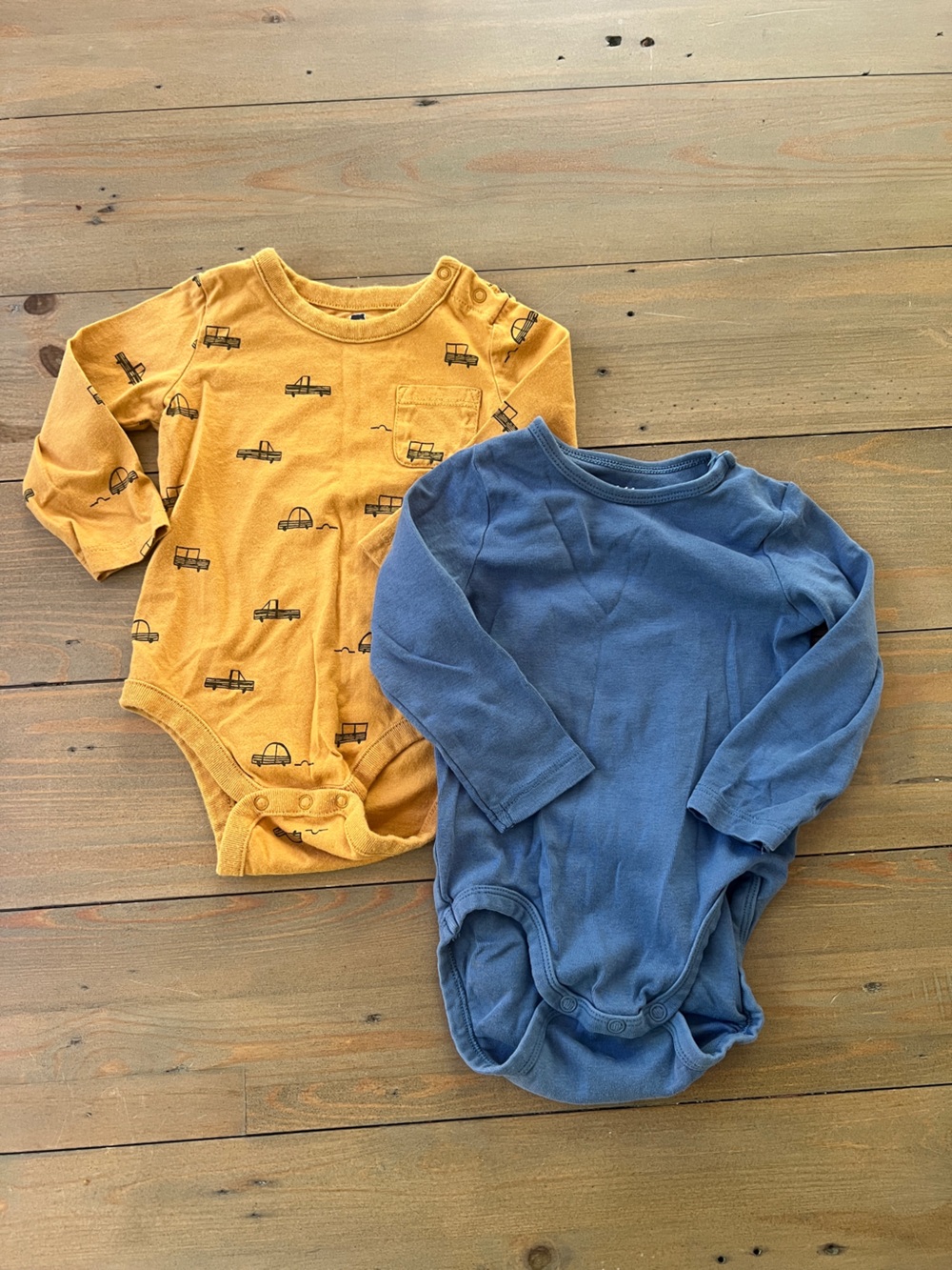 GAP and H&M Organic Cotton Long-Sleeve Bodysuit Set - 6-12M